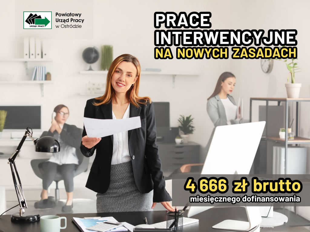 Zdjęcie artykułu PRACE INTERWENCYJNE NA NOWYCH ZASADACH. 4 666 ZŁ BRUTTO MIESIĘCZNEGO DOFINANSOWANIA!