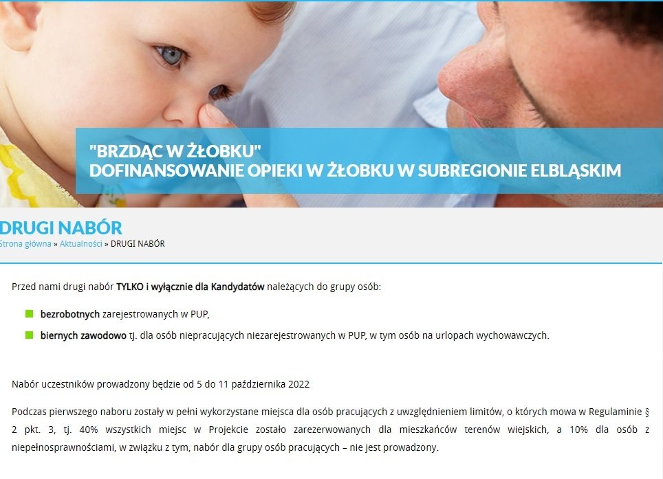 Brzdąc w żłobku