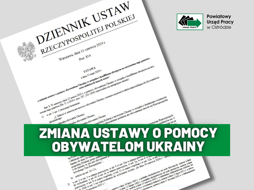 Zmiana ustawy o pomocy obywatelom Ukrainy 2024