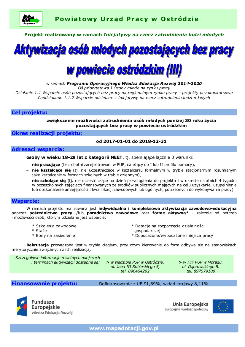 PO WER - Aktywizacja osób młodych pozostających bez pracy w powiecie ostródzkim (III) -ulotka.jpg