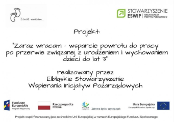 Zdjęcie artykułu ZARAZ WRACAM - WSPARCIE POWROTU DO PRACY PO PRZERWIE ZWIĄZANEJ Z URODZENIEM I WYCHOWANIEM DZIECI