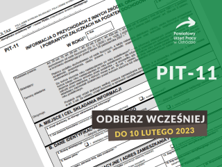 Zdjęcie artykułu MOŻLIWOŚĆ WCZEŚNIEJSZEGO ODBIORU PIT-11 ZA 2022 ROK